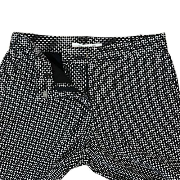 NWT Diane Von Furstenberg Women’s Black And Ivory Geoprint Pants, Size 6, NWT - Picture 3 of 11